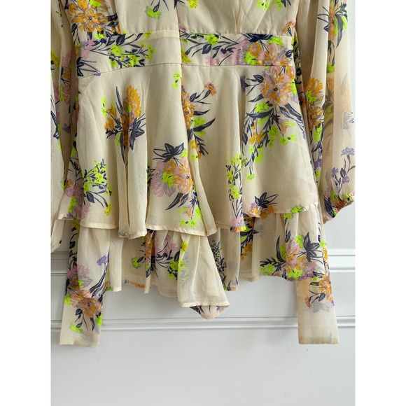 Altar’d State Floral Romper Sheer Sleeves | Size XSmall - Picture 5 of 10